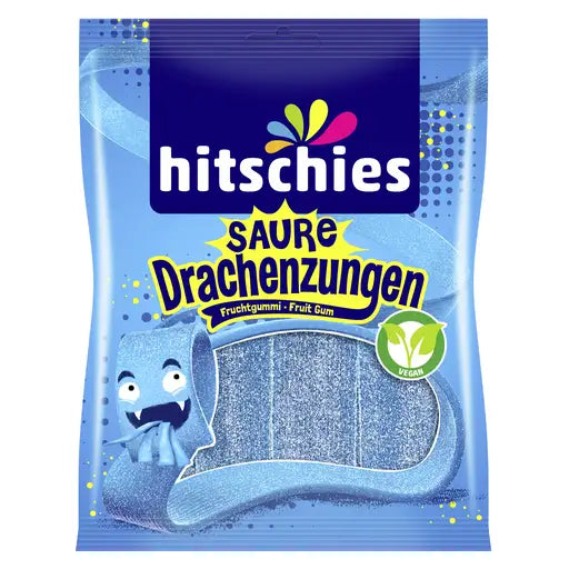 hitschies Saure Drachenzungen Blau  125g im Beutel - Produktbild