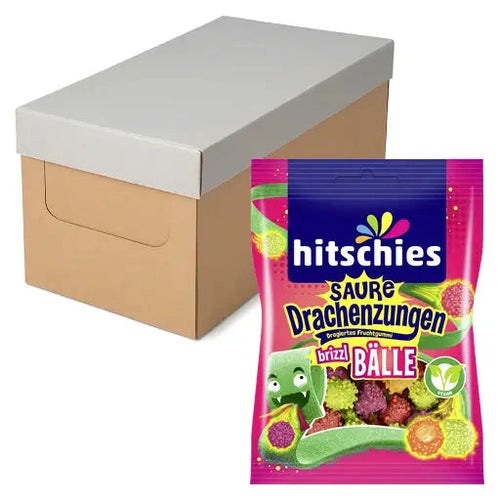 hitschies Saure Drachenzungen Brizzl Bälle 12x100g im Karton