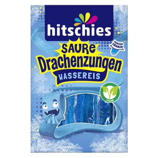 hitschies Saure Drachenzungen Wassereis Blau 10x0,04l 24x400ml im Karton - Produktbild einzeln