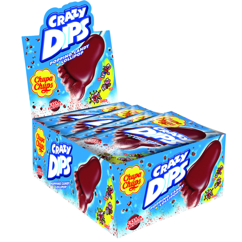 Chupa Chups<br>  Crazy Dips Cola<br>  24 Stück im Karton<br>