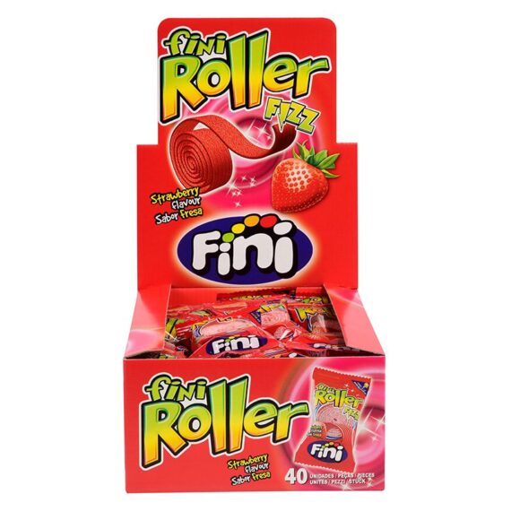 Fini<br> Roller Erdbeere<br> 40 Stück im Karton<br>