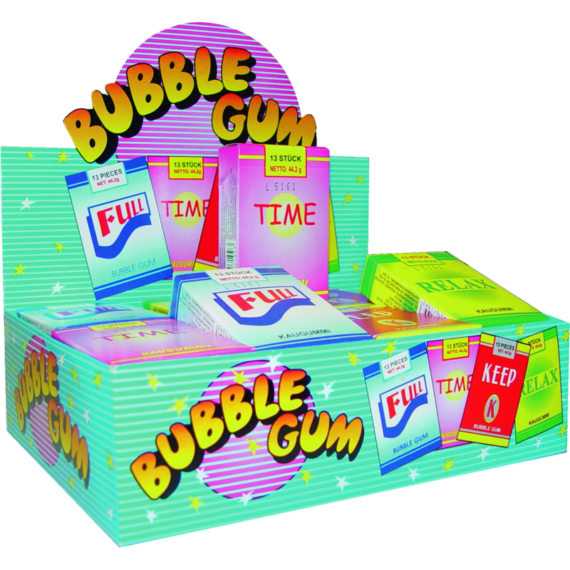 Bubble Gum<br> Kaugummi Sticks<br> 24 Schachteln im Karton<br>