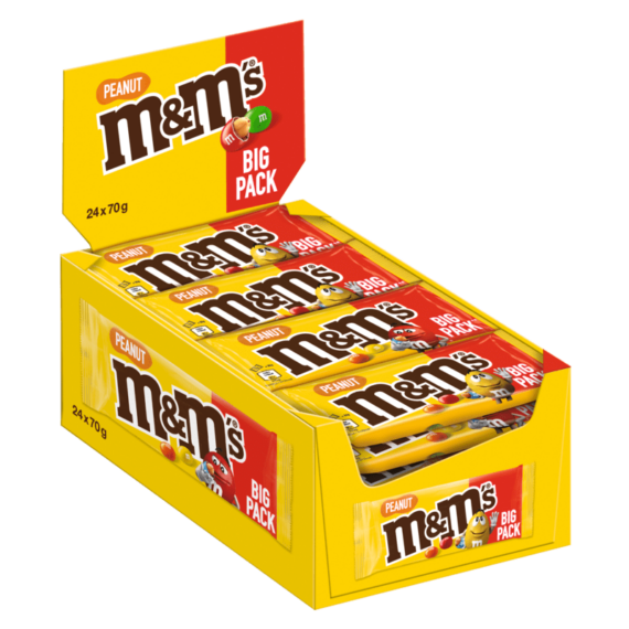 M&M's<br> Peanut Big Pack<br> 24x70g im Karton<br>