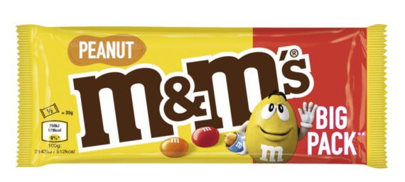 M&M's<br> Peanut Big Pack<br> 24x70g im Karton<br>