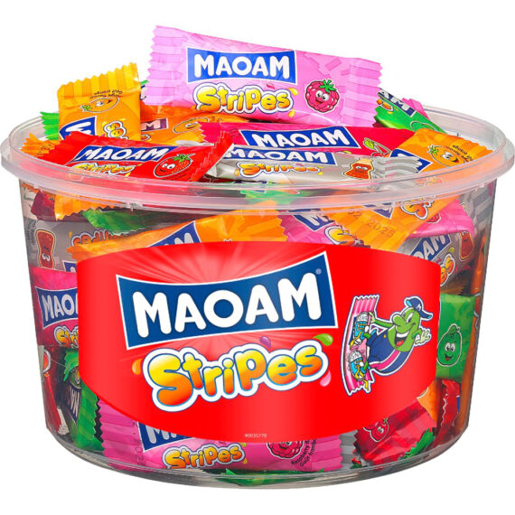 Maoam<br>  Stripes<br>  100 Stück in der Dose<br>