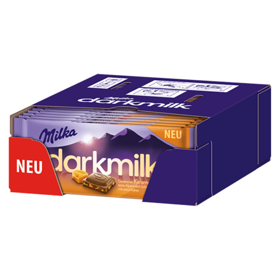 Milka<br> Dark Milk Gesalzenes Karamell<br> 25x85g im Karton<br>