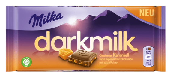 Milka<br> Dark Milk Gesalzenes Karamell<br> 25x85g im Karton<br>