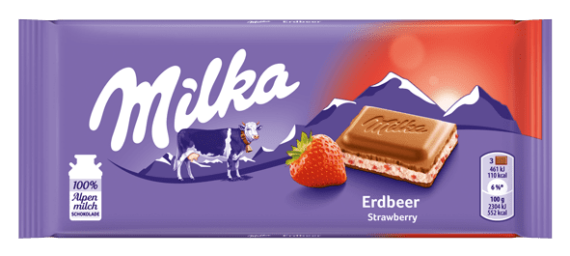 Milka<br> Erdbeer<br> 22x100g im Karton<br>