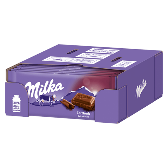 Milka<br> Zartherb<br> 23x100g im Karton<br>