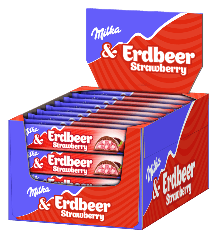 Milka<br> Erdbeer Riegel<br> 36x36,5g im Karton<br>