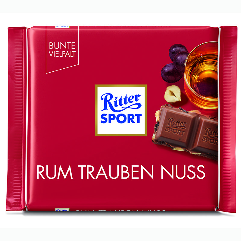 Ritter Sport<br> Rum Trauben Nuss<br> 100g<br>