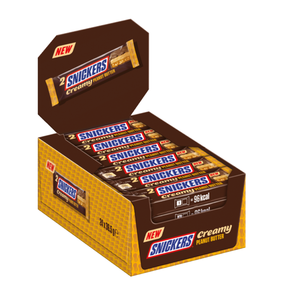 Snickers<br> Creamy Peanut Butter<br> 24x36,5g im Karton<br>