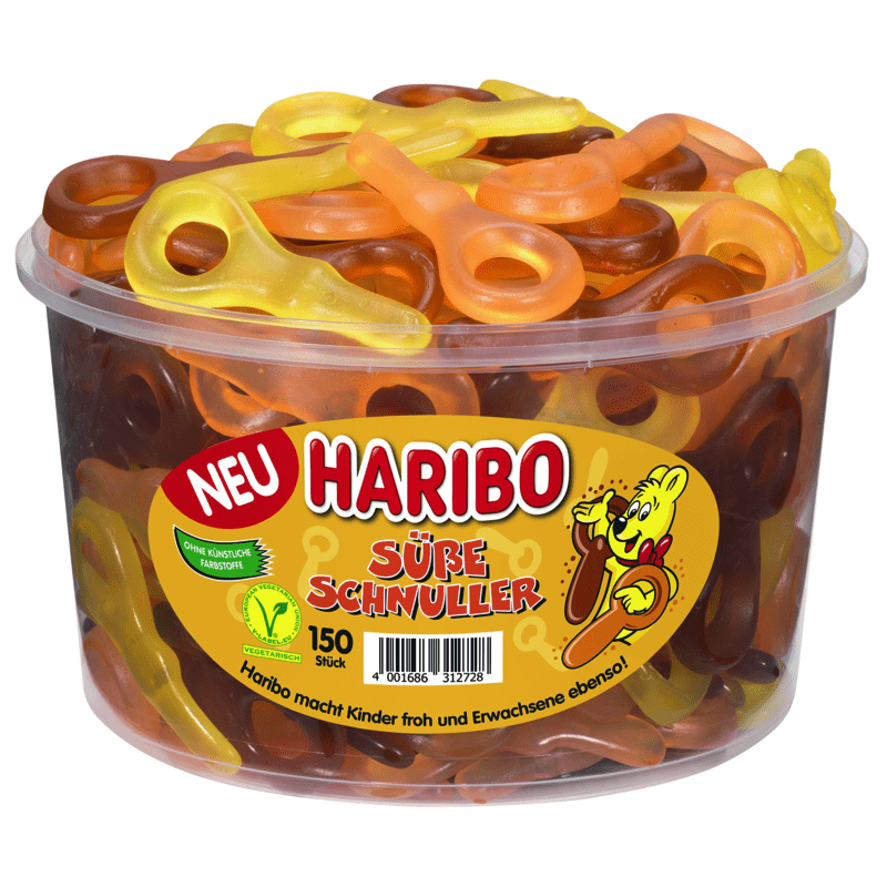 Haribo<br>  Süße Schnuller<br>  150 Stück in der Dose<br>
