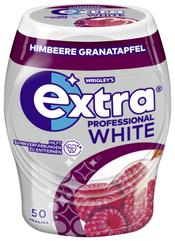 Wrigley's Extra Professional<br> White Himbeer Granatapfel<br> 12x50 Dragees<br>