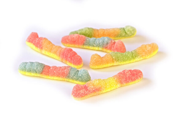 COOLCANDY<br> Neon-Raupen - Fruchtgummi<br> 2kg im Beutel<br>