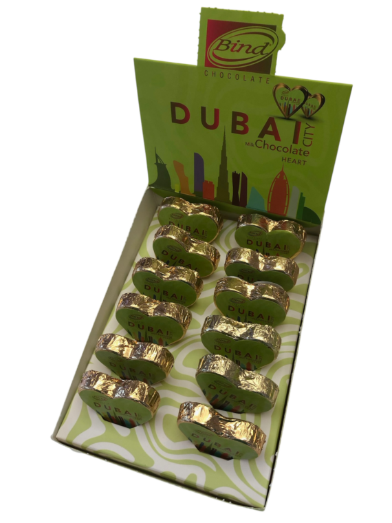 Bind<br> Dubai Schokolade Herz<br> 12x25g im Karton<br>